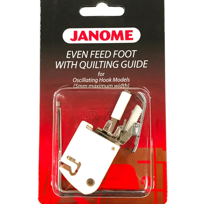Janome Even Feed Foot with Quilting Guide Oscillating Hook Models for Low-Shank Sewing Machines - Image 1